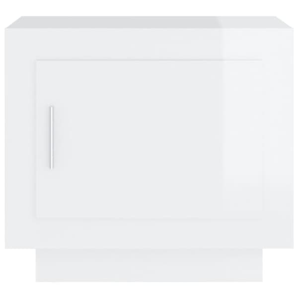 vidaXL Salongbord høyglans hvit 51x50x45 cm konstruert tre