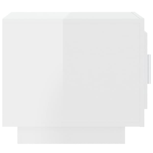 vidaXL Salongbord høyglans hvit 51x50x45 cm konstruert tre