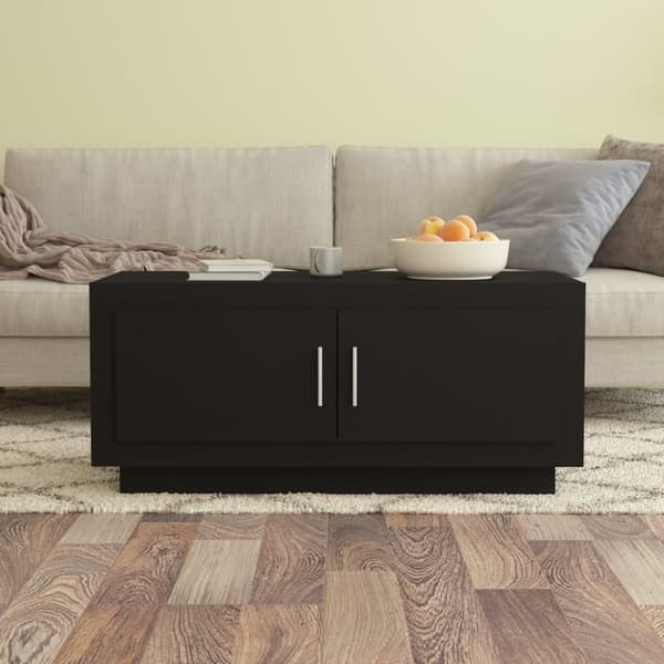 vidaXL Soffbord svart 102x50x45 cm konstruerat trä