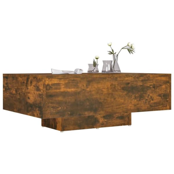 vidaXL Salongbord røkt eik 85x55x31 cm konstruert tre