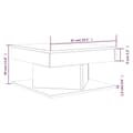 Miniatyrbilde 5 av 6: vidaXL Salongbord røkt eik 57x57x30 cm konstruert tre