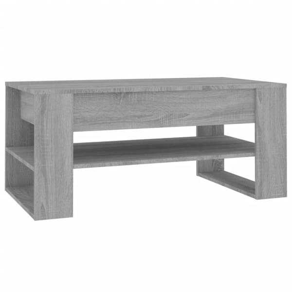 vidaXL Salongbord grå sonoma 102x55x45 cm konstruert tre