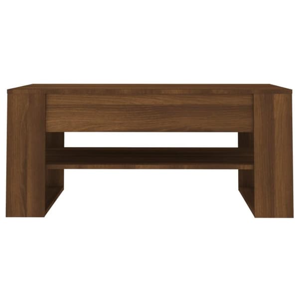 vidaXL Salongbord brun eik 102x55x45 cm konstruert tre