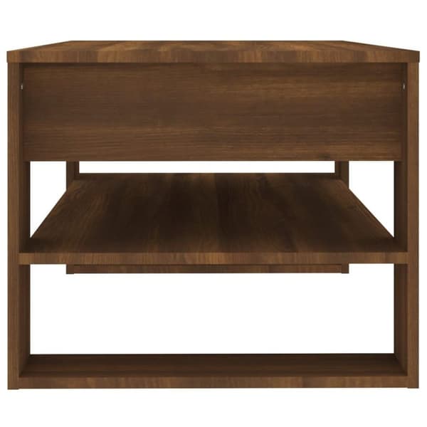 vidaXL Salongbord brun eik 102x55x45 cm konstruert tre