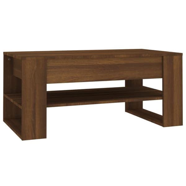 vidaXL Salongbord brun eik 102x55x45 cm konstruert tre