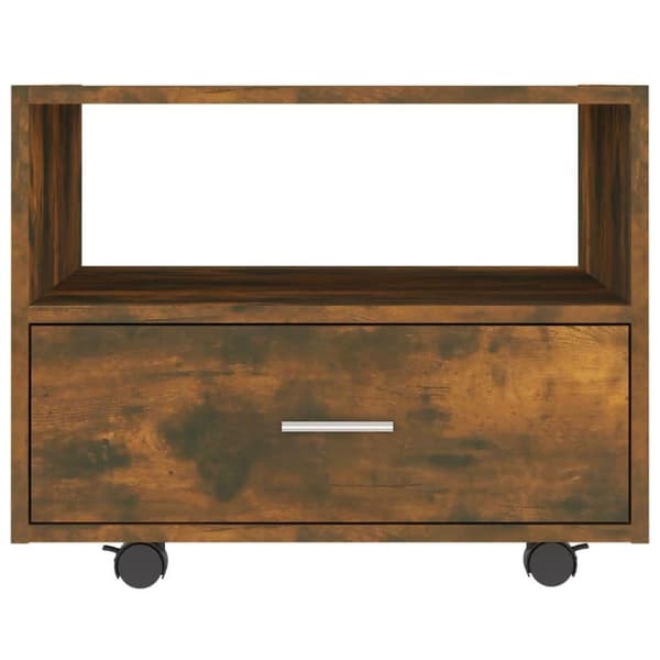 vidaXL Salongbord røkt eik 55x55x40 cm konstruert tre