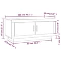 Miniatyrbilde 7 av 9: vidaXL Salongbord røkt eik 102x50x45 cm konstruert tre