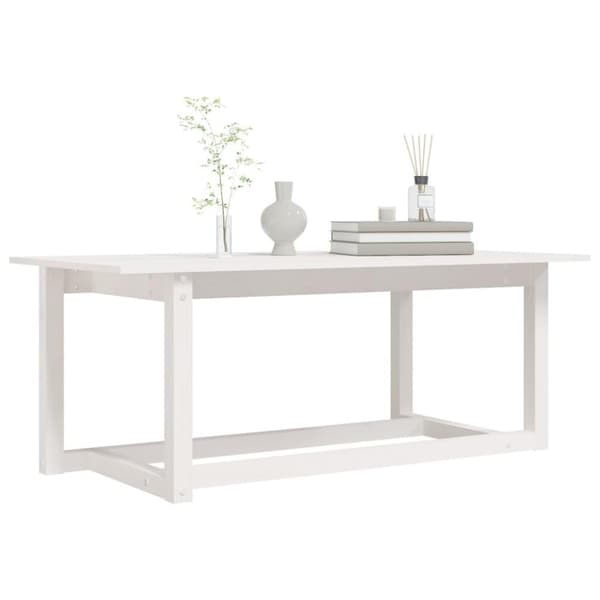 vidaXL Soffbord vit 110x55x45 cm massiv furu