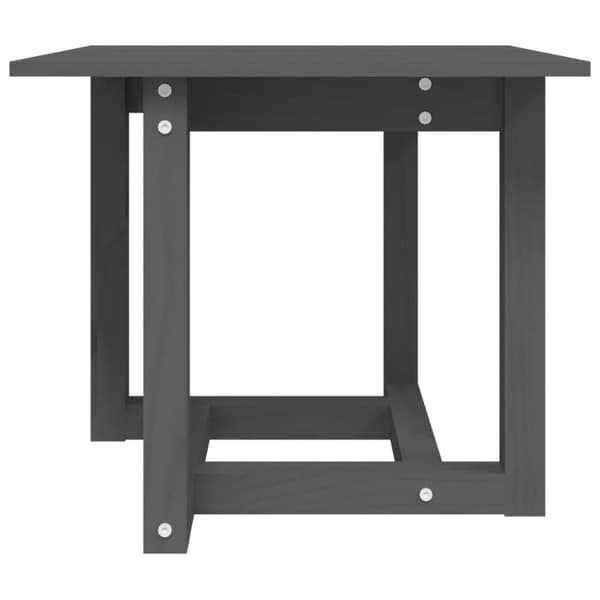 vidaXL Salongbord grå 50x50x45 cm heltre furu