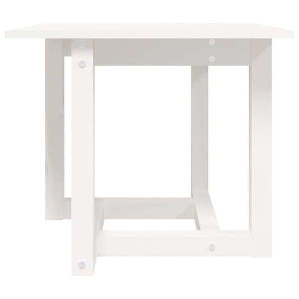 vidaXL Salongbord hvit 50x50x45 cm heltre furu