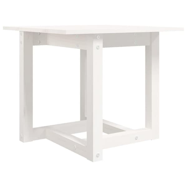 vidaXL Salongbord hvit 50x50x45 cm heltre furu