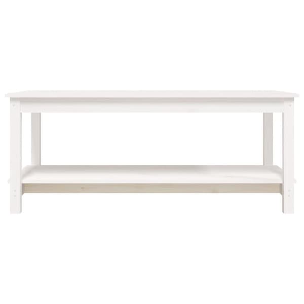 vidaXL Soffbord vit 110x55x45 cm massiv furu