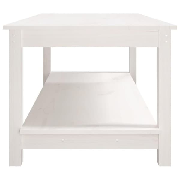 vidaXL Soffbord vit 110x55x45 cm massiv furu