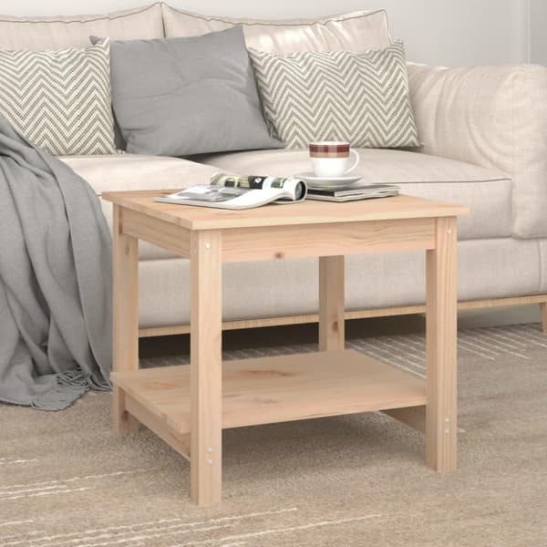 vidaXL Soffbord 50x50x45 cm massiv furu