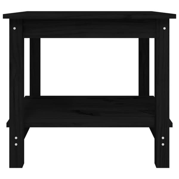 vidaXL Salongbord svart 50x50x45 cm heltre furu