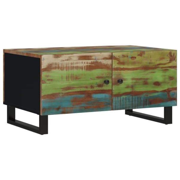 vidaXL Salongbord 80x50x40 cm gjenvunnet heltre og konstruert tre