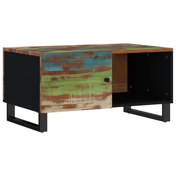vidaXL sofabord 80x50x40 cm massivt genbrugstræ og konstrueret træ