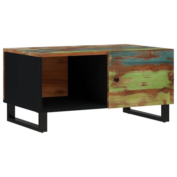 vidaXL sofabord 80x50x40 cm massivt genbrugstræ og konstrueret træ