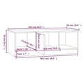 Miniatyrbillede 8 af 9: vidaXL sofabord 102x50x36 cm konstrueret træ hvid og sonoma-eg