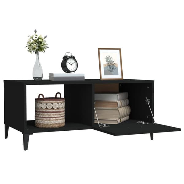 vidaXL sofabord 90x50x40 cm konstrueret træ sort