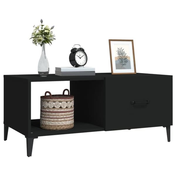 vidaXL sofabord 90x50x40 cm konstrueret træ sort