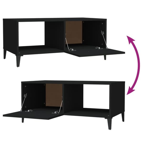 vidaXL sofabord 90x50x40 cm konstrueret træ sort