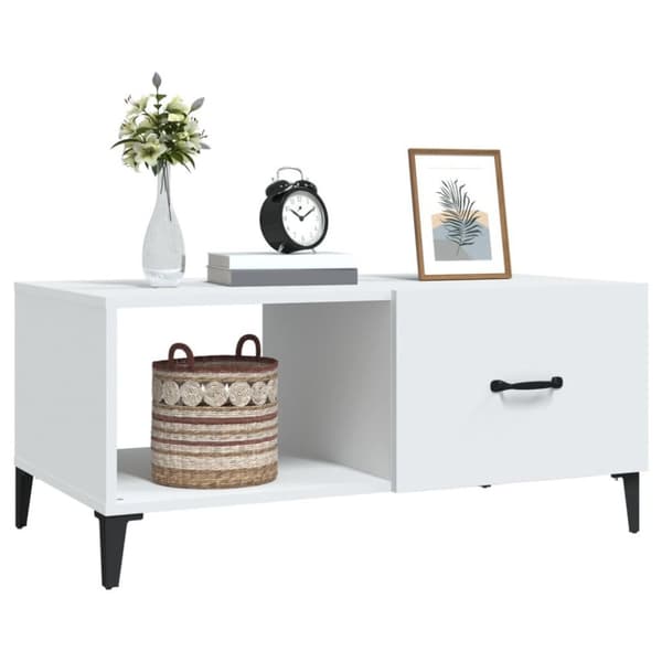 vidaXL sofabord 90x50x40 cm konstrueret træ hvid