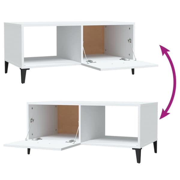 vidaXL sofabord 90x50x40 cm konstrueret træ hvid
