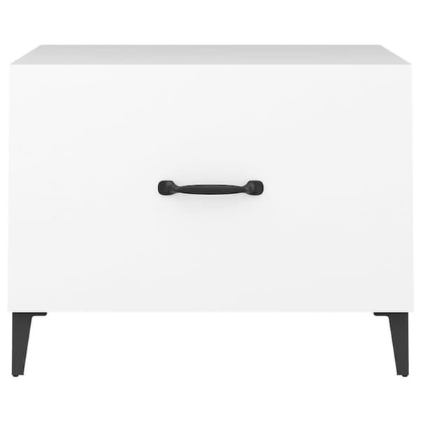 vidaXL sofabord med metalben 50x50x40 cm hvid