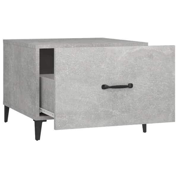 vidaXL sofabord med metalben 50x50x40 cm betongrå