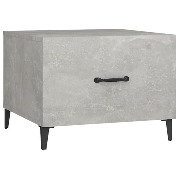 vidaXL sofabord med metalben 50x50x40 cm betongrå