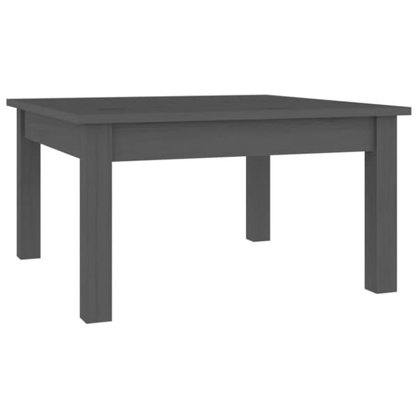 vidaXL sofabord 55x55x30 cm massivt fyrretræ grå