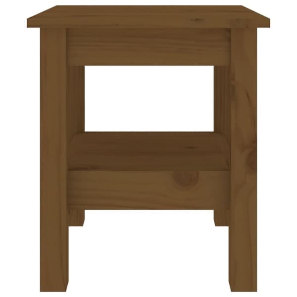 vidaXL sofabord 35x35x40 cm massivt fyrretræ gyldenbrun