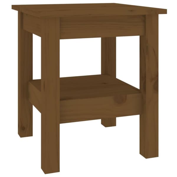 vidaXL sofabord 35x35x40 cm massivt fyrretræ gyldenbrun