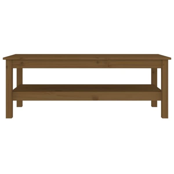 vidaXL sofabord 110x50x40 cm massivt fyrretræ gyldenbrun