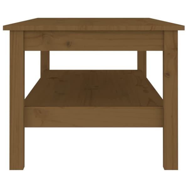vidaXL sofabord 110x50x40 cm massivt fyrretræ gyldenbrun