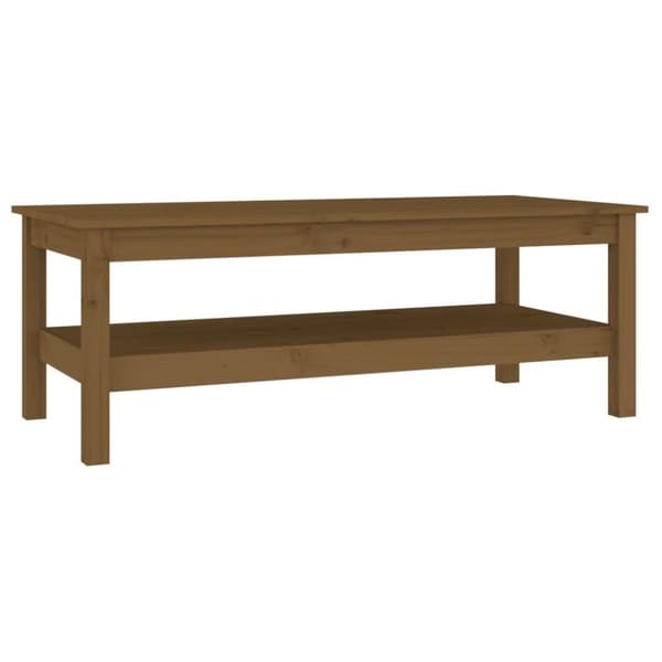 vidaXL sofabord 110x50x40 cm massivt fyrretræ gyldenbrun