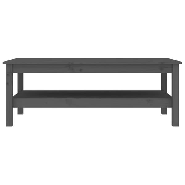vidaXL sofabord 110x50x40 cm massivt fyrretræ grå