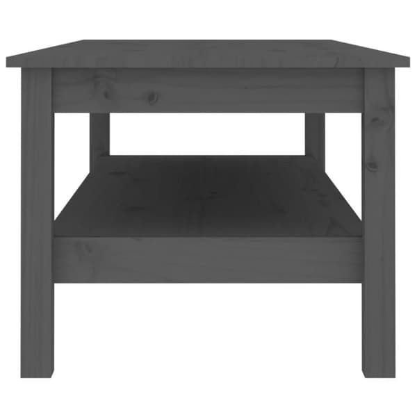 vidaXL sofabord 110x50x40 cm massivt fyrretræ grå