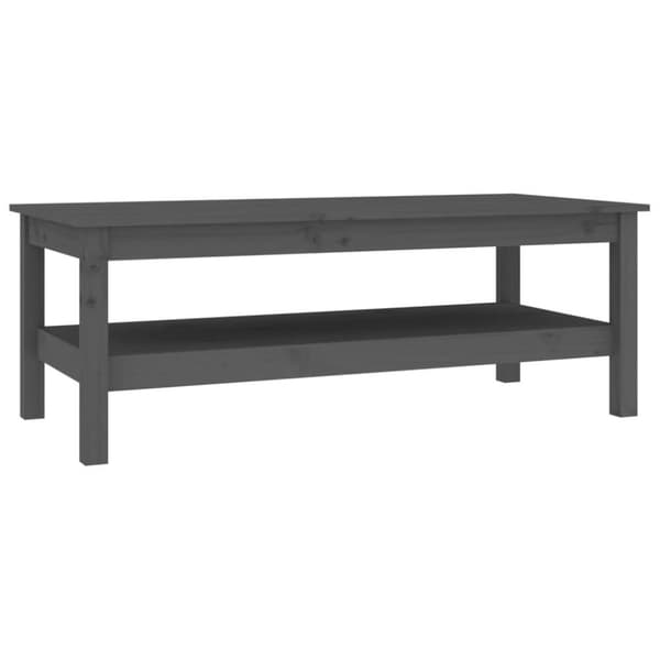 vidaXL sofabord 110x50x40 cm massivt fyrretræ grå