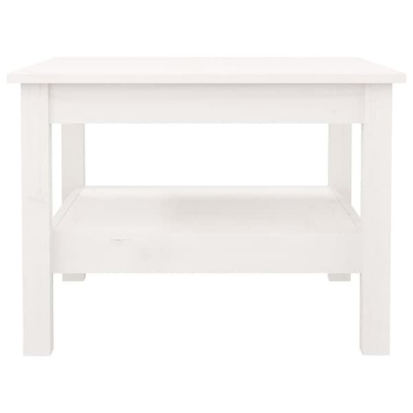 vidaXL sofabord 55x55x40 cm massivt fyrretræ hvid