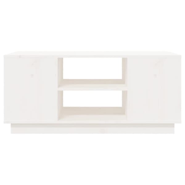 vidaXL Soffbord vit 90x49x40,5 cm massiv furu