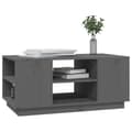 Miniatyrbilde 4 av 8: vidaXL Salongbord grå 90x49x40,5 cm heltre furu