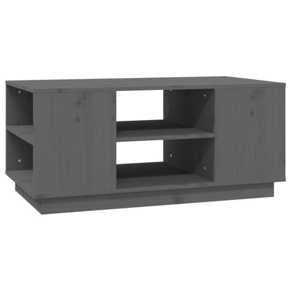 vidaXL Soffbord grå 90x49x40,5 cm massiv furu
