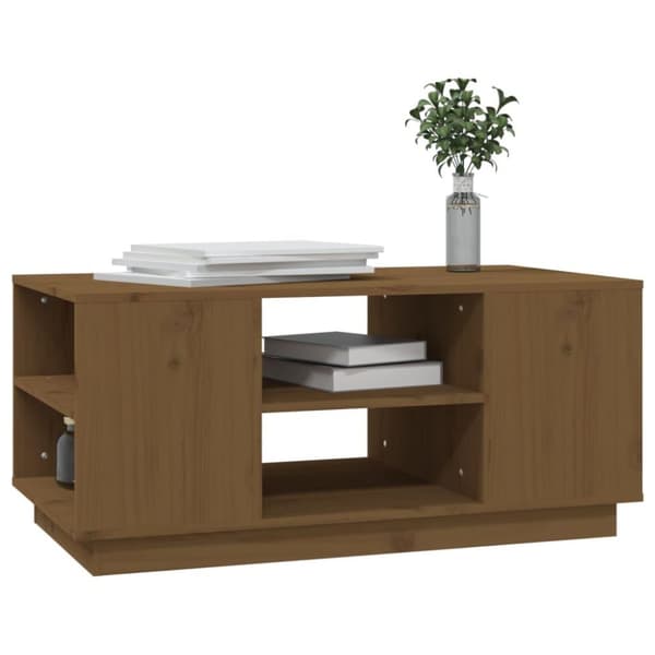 vidaXL Soffbord honungsbrun 90x49x40,5 cm massiv furu