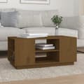 Miniatyrbild 2 av 8: vidaXL Soffbord honungsbrun 90x49x40,5 cm massiv furu