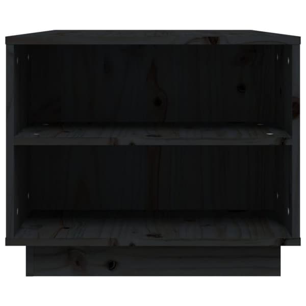 vidaXL Soffbord svart 90x49x40,5 cm massiv furu