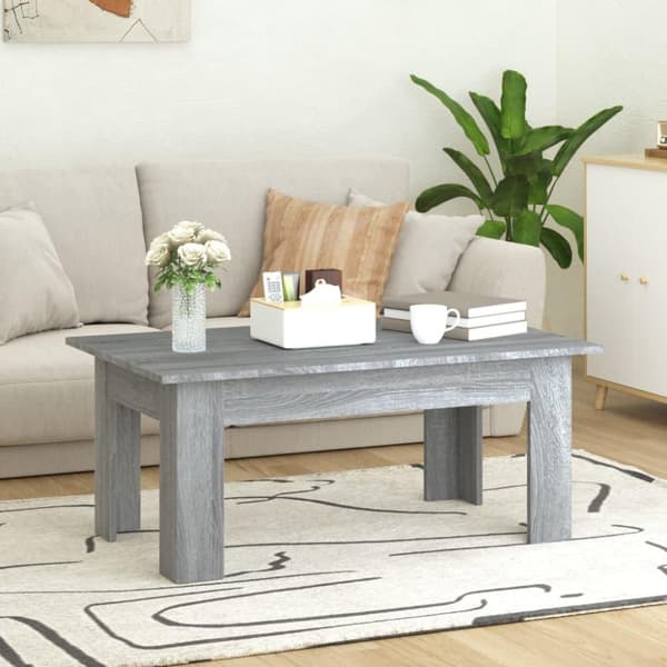 vidaXL Salongbord grå sonoma 100x60x42 cm konstruert tre