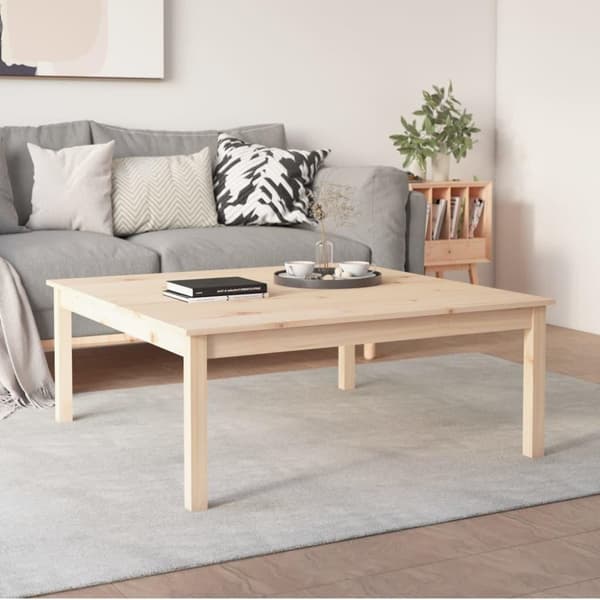 vidaXL sofabord 100x100x40 cm massivt fyrretræ