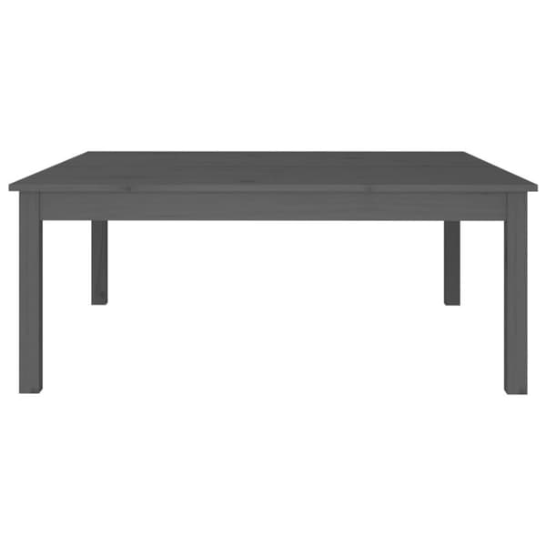 vidaXL sofabord 100x100x40 cm massivt fyrretræ grå